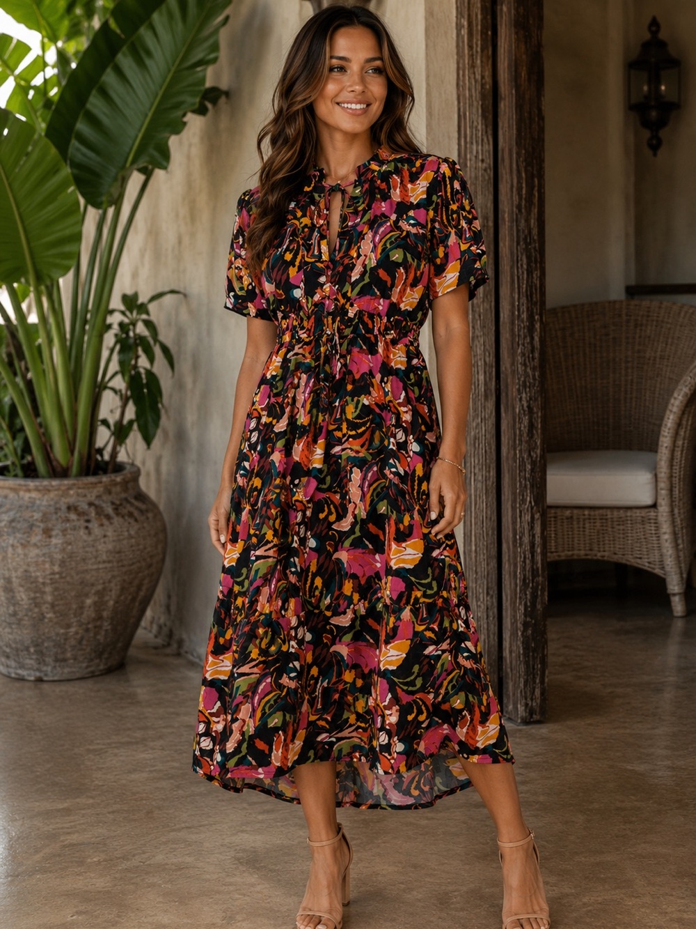 MEET ME IN SANTORINI - Vibrant Maxi Dress NWT